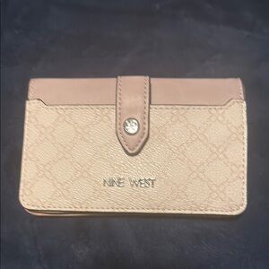 Nine West Cream and Pink Quilted Wallet